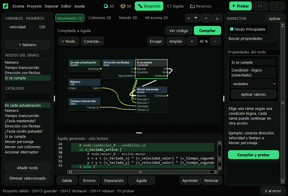 Grafo de Blueprints real de Falcon Engine